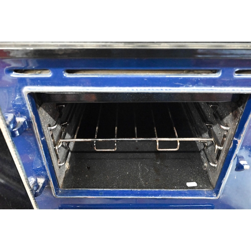 51 - Aga Companion - a blue enamel electric cooker with two ovens and ceramic electric 4 ring hob, 60 x 7... 