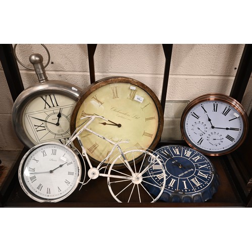 532 - Five various wall clocks