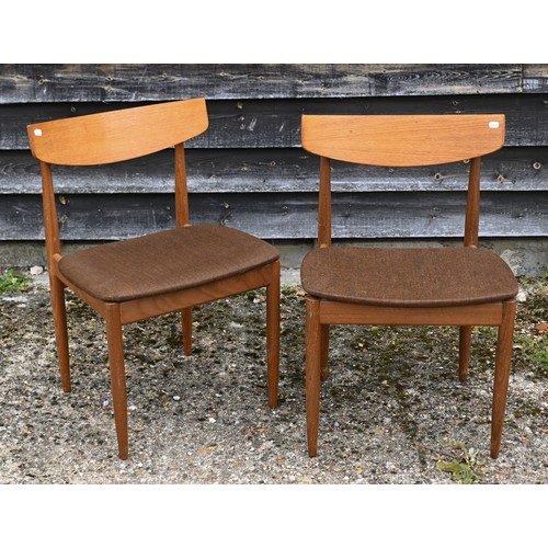 523 - # A mid-century teak Remploy extending dining table, 170 cm x 90 cm x 72 cm to/w a pair of G-Plan si... 