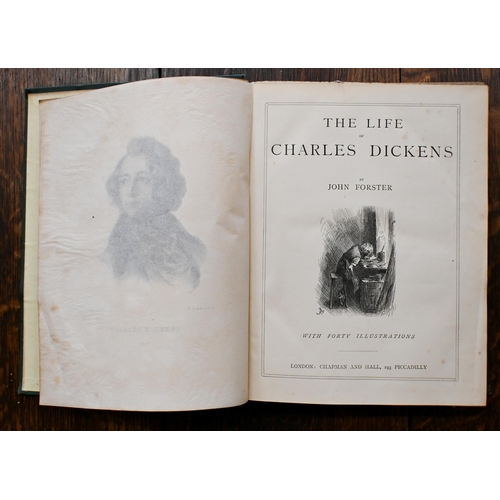 497 - Dickens, Charles - Works in 21 vols, London: Chapman & Hall (circa 1880s), with gilt dec green c... 