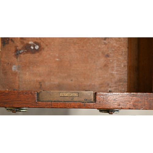 107 - A small Victorian mahogany twin pedestal desk with nine drawers, 104 cm w x 58 cm d x 72 cm h  (a/f)