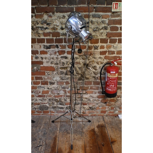 137 - A Strand Electric style studio 'Spotlight' floor lamp, on adjustable tripod stand