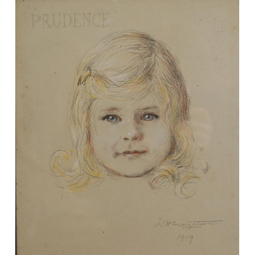 527 - William Henry Margetson (1861-1940) - 'Prudence', pencil and pastel, signed lower right and dated 19... 