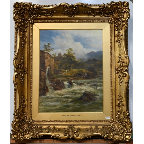 542 - Robert Gallon (1945-1925) - 'Pandy Mill, Bettws-y-Coed', oil on canvas, signed lower right, 42 x 32 ... 