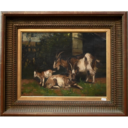 551 - Elizabeth Thompson (1830-1943) attrib - Study of mountain goats, indistinctly signed lower right, 31... 