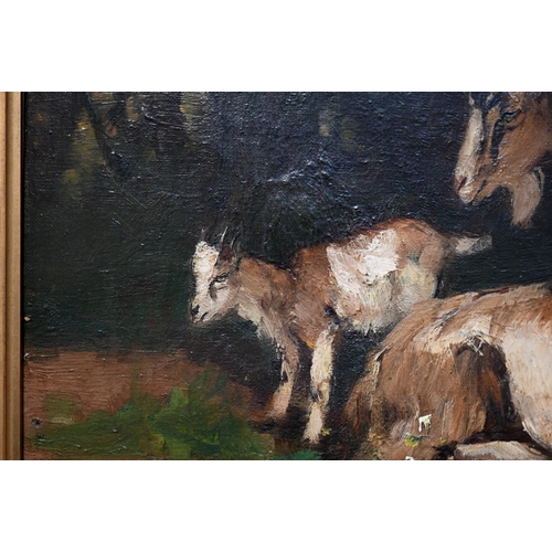 551 - Elizabeth Thompson (1830-1943) attrib - Study of mountain goats, indistinctly signed lower right, 31... 