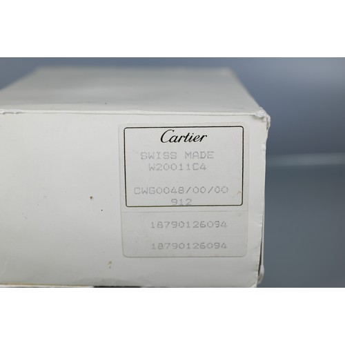 199 - A Cartier Santos Carree gold and stainless steel square wristwatch, quartz movement with calendar ap... 