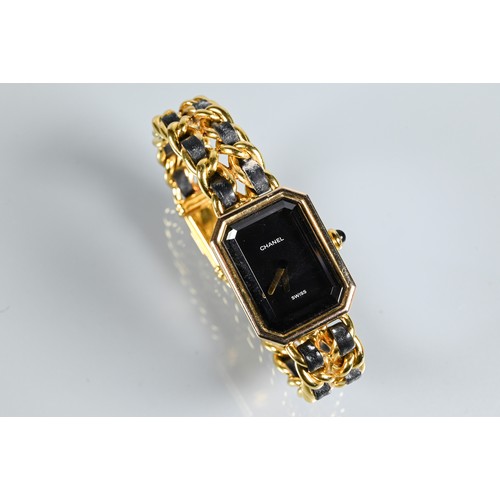 179 - A lady's Chanel premiere bracelet wristwatch, 20 mm case, model H0001-M / GC04575, o/all wrist size ... 