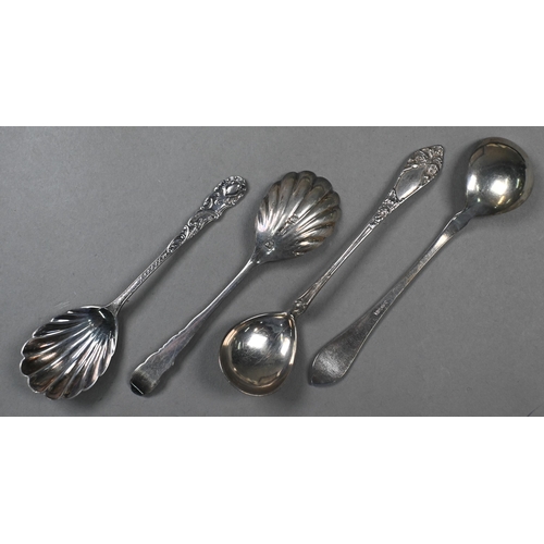 110 - A cased silver Christening spoon and fork with pierced swastika emblems (originally a symbol of pros... 