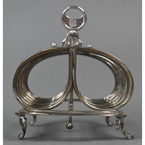 116 - An early Victorian silver toast rack, Charles & George Fox, London 1846, 11.7oz