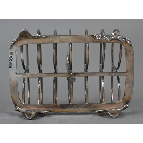 116 - An early Victorian silver toast rack, Charles & George Fox, London 1846, 11.7oz