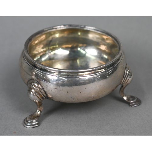 137 - A George II silver baluster muffineer with pierced top and moulded foot, Samuel Wood, London 1754, t... 