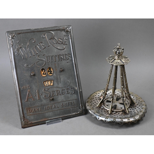 150 - An unusual Victorian electroplated stand, cast with Royal Crown supported by seven percussion lock m... 