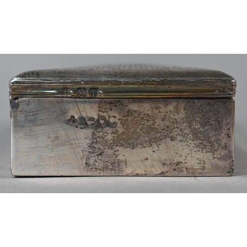 161 - A Victorian silver rectangular box with pierced grill hinged top - possibly for pot pourri, maker's ... 