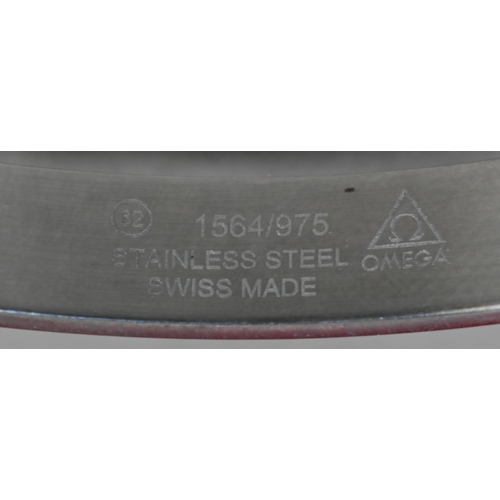 183 - A gents Omega Speedmaster date chronograph automatic wristwatch, the black dial with three sub dials... 