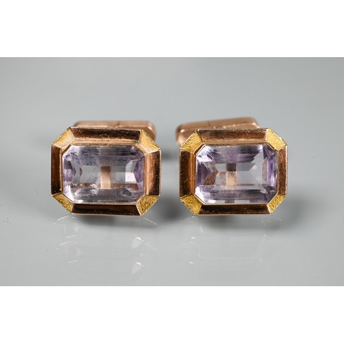 205 - Two pairs of cufflinks, one with Wedgwood jasperware roundels featuring classical vignette, with swi... 