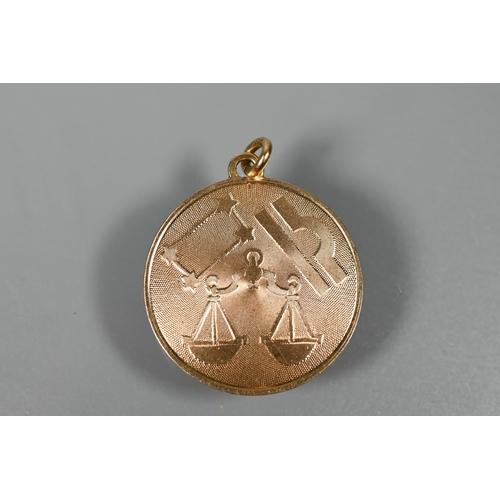 231 - Four various 9ct yellow metal pendants - two for Libra, one for Aquarius and one archery, approx 16.... 