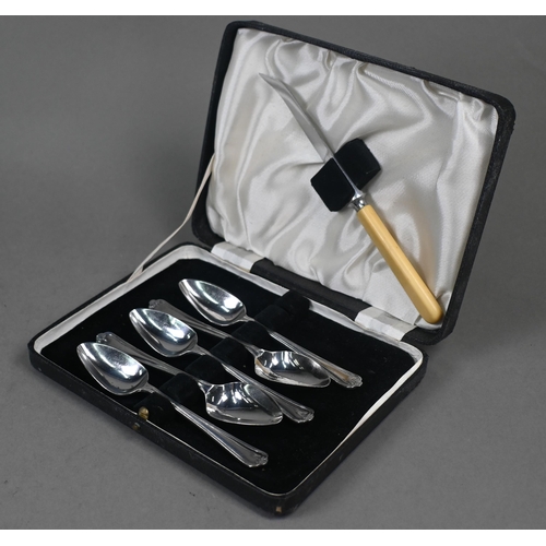 25 - A silver brush set with engine-turned decoration, Birmingham 1949 and a companion pair of hairbrushe... 