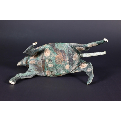 353 - An unusual Chinese bronze dog or mythical beast, possibly a tomb/funerary figure in the Han Dynasty ... 