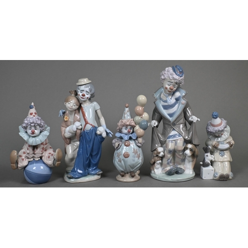 444 - Eight Lladro boxed clowns 5277, 5278, 5279, 5811, 5812, 5813, 5901 and 7686 (8)