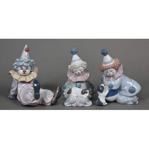 444 - Eight Lladro boxed clowns 5277, 5278, 5279, 5811, 5812, 5813, 5901 and 7686 (8)