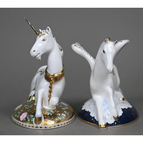 452 - A boxed pair of Royal Crown Derby 'Mythical Beasts' paperweights - 'Pegasus' 267/1750, 2005 and 'Myt... 