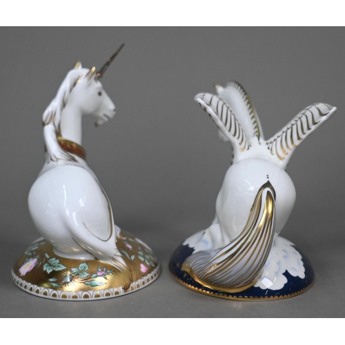 452 - A boxed pair of Royal Crown Derby 'Mythical Beasts' paperweights - 'Pegasus' 267/1750, 2005 and 'Myt... 