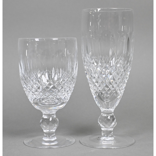 497 - A set of ten Waterford 'Colleen' champagne glasses and nine matching red wine (19)Two wine glasses w... 