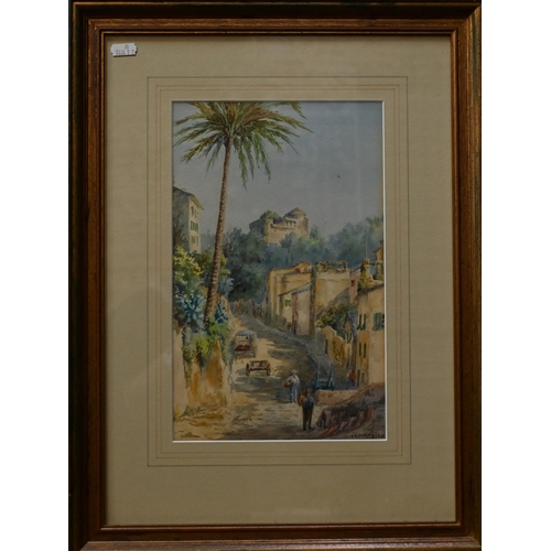 514 - Alice Prangley - Portofino, watercolour, signed lower right, 32 x 20 cm