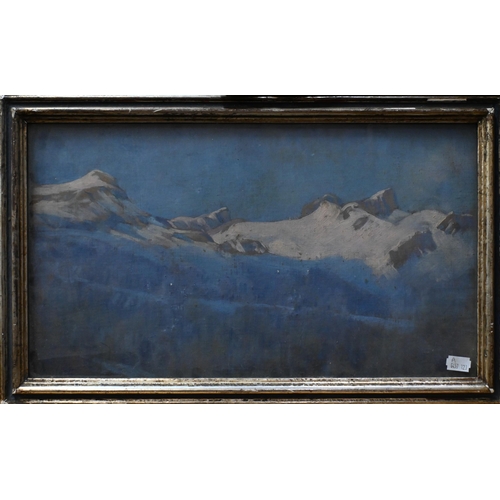 518 - John Crealock (1871-1959) -  A trio of mountain landscapes, circa 1930s, oil on board, and gouache, ... 