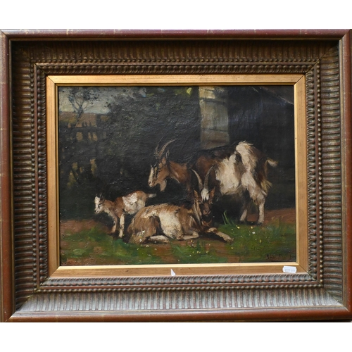 551 - Elizabeth Thompson (1830-1943) attrib - Study of mountain goats, indistinctly signed lower right, 31... 