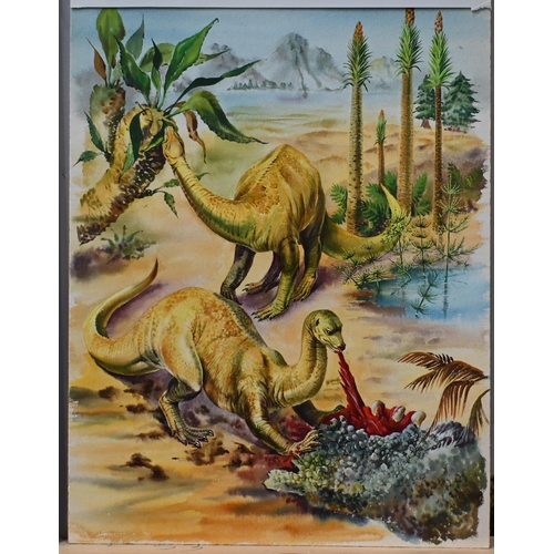 578 - Mary Elliott Lacey (1923-2004) - Ten watercolour illustrations of dinosaurs, originally intended for... 