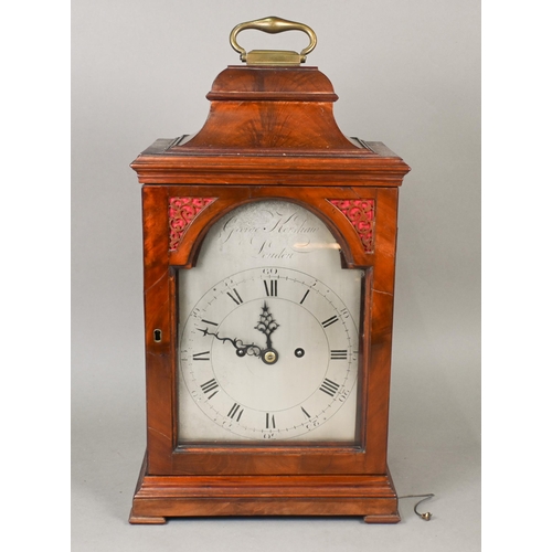 643 - George Kershaw, London, a George III walnut 8-day bracket clock, the hour repeat movement with bob p... 