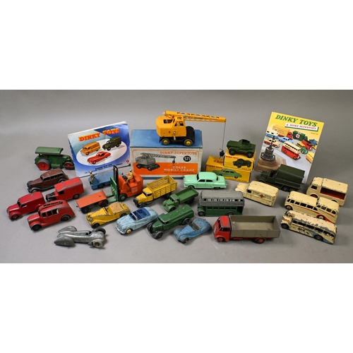 A boxed Dinky Supertoys Coles Mobile Crane 571 to w a boxed Studebaker Land Cruiser 172 and Scout Ca