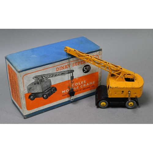 913 - A boxed Dinky Supertoys Coles Mobile Crane 571 to/w a boxed Studebaker Land Cruiser 172 and Scout Ca... 