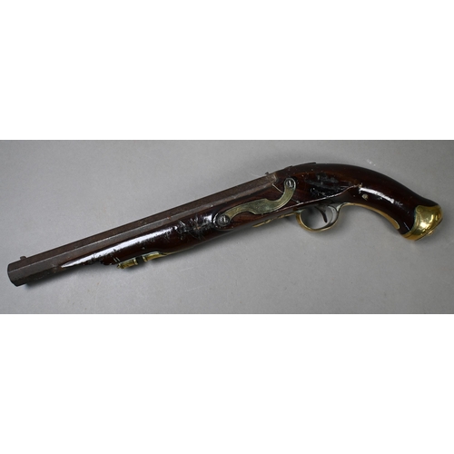 957 - An 1858 pattern 'Tower' musket with percussion action 82 cm barrel, brass-mounted walnut half-stock,... 