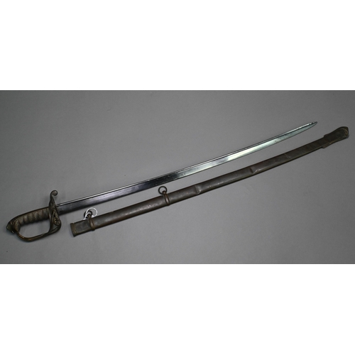 962 - A Victorian Royal Artillery officer's sword with 88 cm etched and fullered blade by Robt. Mole &... 