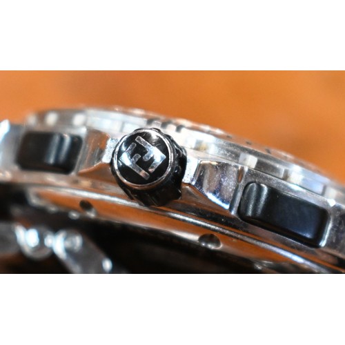 190A - A Fendi Orologi gents chronograph wristwatch, stainless steel quartz movement c/with box/papers, spa... 