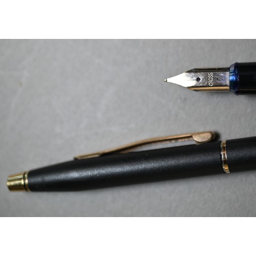 898 - A cased US Sterling Cross ballpoint pen and pencil set, to/w a Sheaffer fountain pen and ballpoint s... 