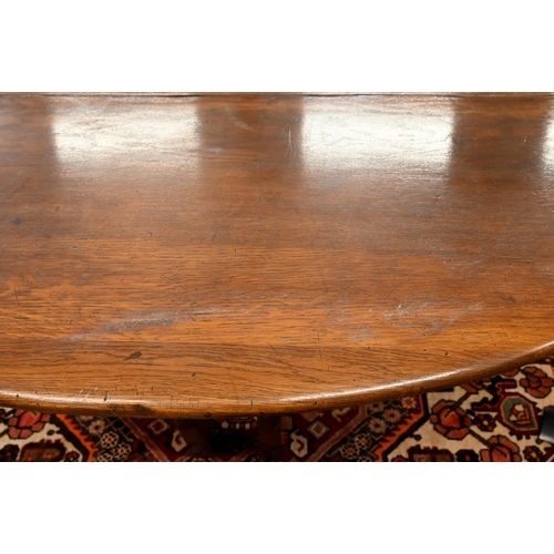 7 - A contemporary oak drop leaf 'wake' dining table, the oval top raised on a gateleg frame, 169 x 48 (... 