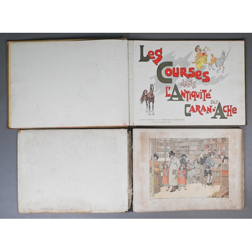 478 - Volume: 'Les Course dans L'Antiquité par Caran d'Ache', Paris: Le Plon, Nourrit et Cie (ca 19... 