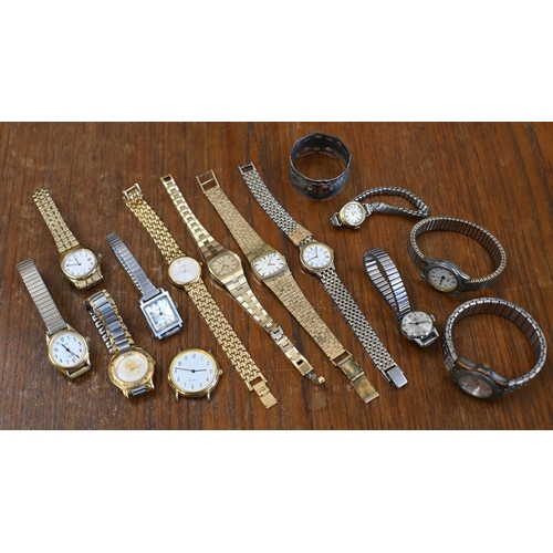 459 - A selection of lady's wristwatches including Bulova, Ingersoll, Sekonda, Tissot etc., all a/f (12) a... 