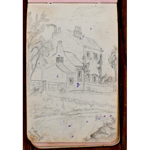 474 - Two antique autograph albums containing drawings, verses etc dated 1913-15 and 1918-19 (2)