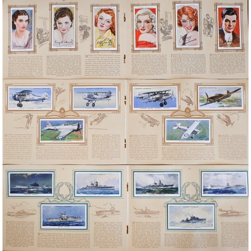 481 - Twenty-three albums of Players cigarette cards, including sports and film stars, ships, aeroplanes a... 