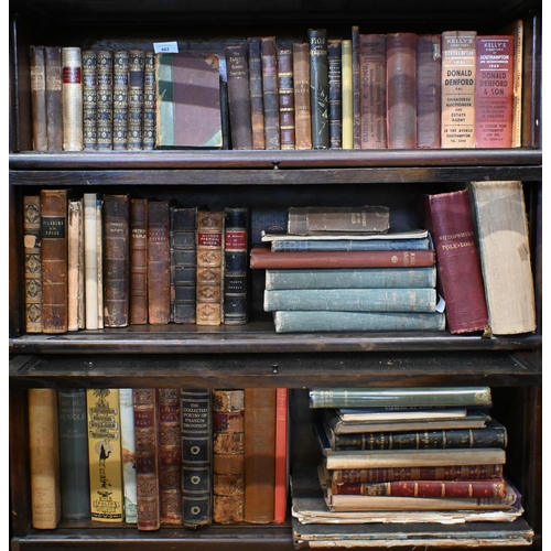 482 - A large selection of 18th century and later books including literature, poetry (including 1880 editi... 