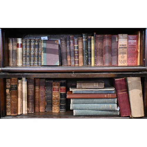 482 - A large selection of 18th century and later books including literature, poetry (including 1880 editi... 