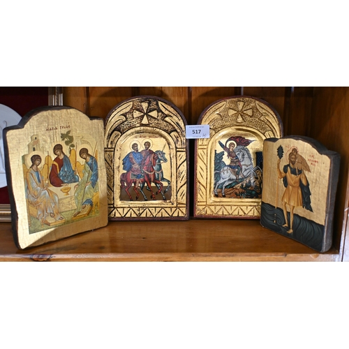 517 - Four various modern Coptic icons