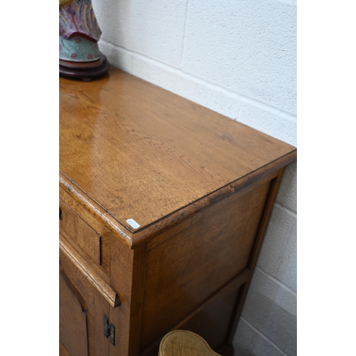 9 - A good quality reproduction oak dresser with three drawers over three panelled cupboards, in the 18t... 