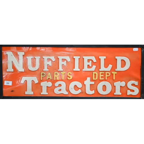 143 - An illuminated trade sign - 'Nuffield Tractors Parts Dept', 73 x 29 cm