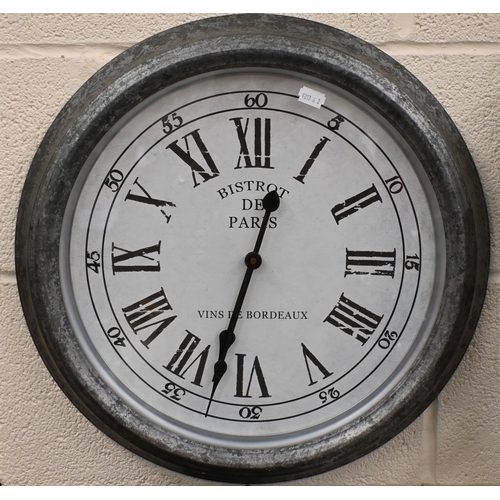 156 - A large 'World's End' cog shaped wall clock to/w eight other bistro, station, kitchen clocks (9)